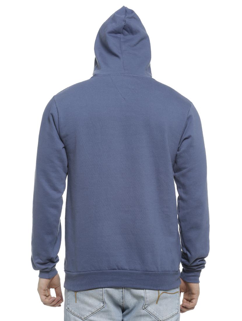 blue solid hooded sweatshirt - 16713902 - Zoom Image - 3