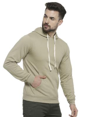 olive green solid hooded sweatshirt - 16713903 - Standard Image - 2
