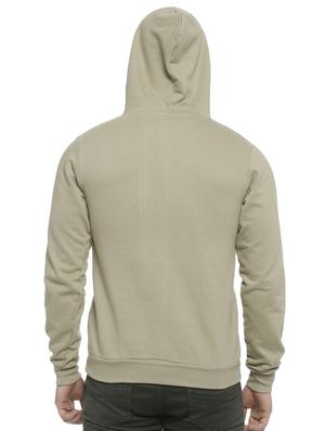 olive green solid hooded sweatshirt - 16713903 - Standard Image - 3
