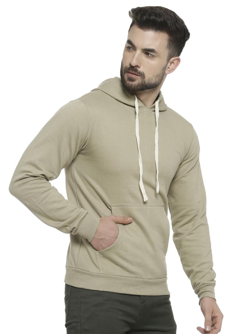 olive green solid hooded sweatshirt - 16713903 - Zoom Image - 2