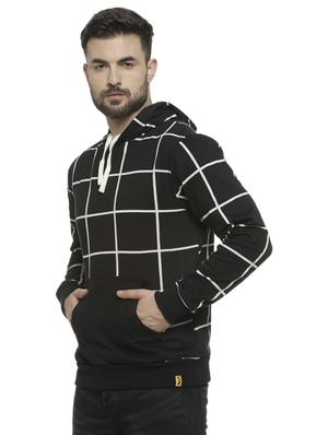 black checkered hooded sweatshirt - 16713905 - Standard Image - 2