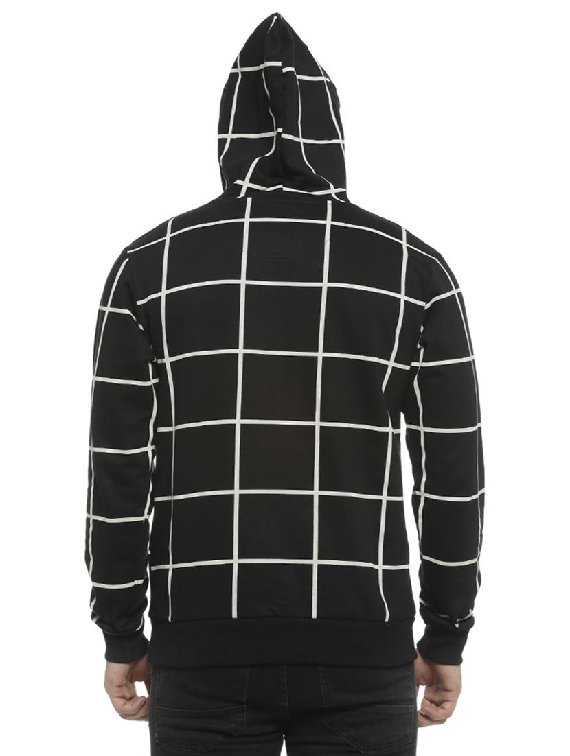 black checkered hooded sweatshirt - 16713905 - Zoom Image - 3