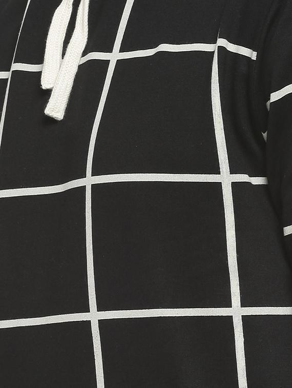 black checkered hooded sweatshirt - 16713905 - Zoom Image - 5