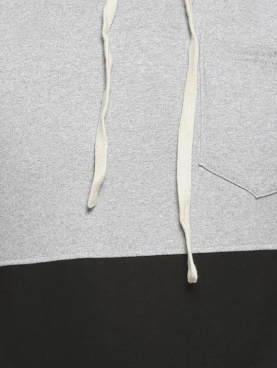 grey color block hooded sweatshirt - 16713910 - Zoom Image - 5