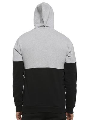 grey color block hooded sweatshirt - 16713911 - Standard Image - 3