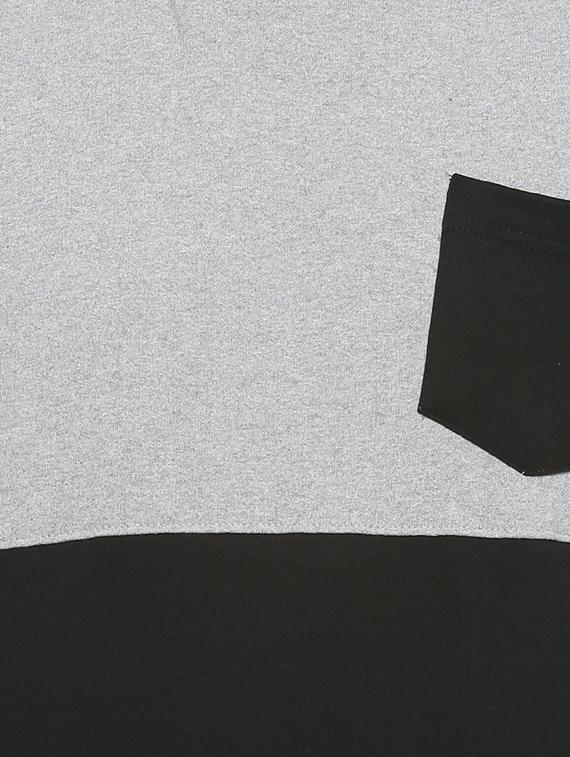 grey color block hooded sweatshirt - 16713911 - Zoom Image - 5