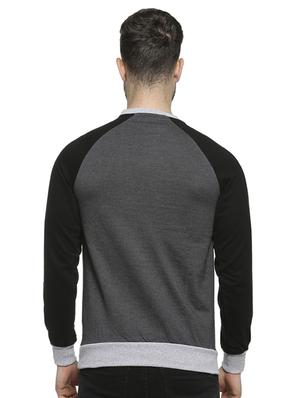 grey color block raglan sweatshirt - 16713915 - Standard Image - 3