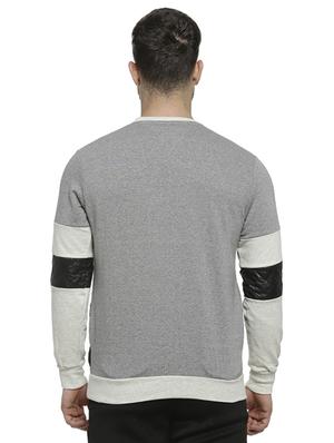 grey color block sweatshirt - 16713917 - Standard Image - 3