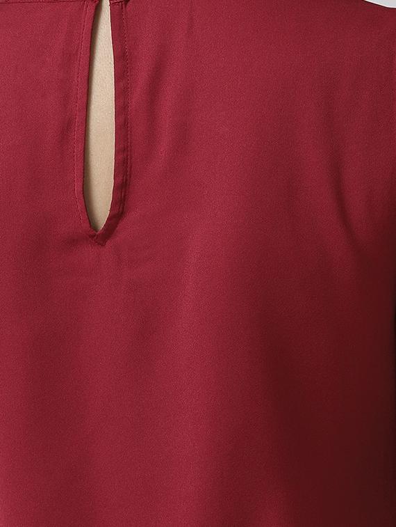 pearl embellished key hole neck top - 16713937 - Zoom Image - 6