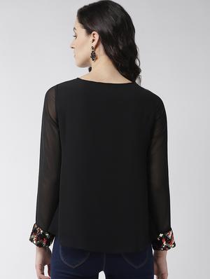 embellished detail tie up neck top - 16713938 - Standard Image - 3