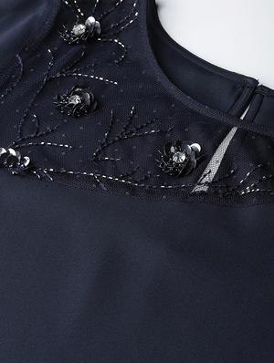 embellished detail round neck top - 16713939 - Standard Image - 5