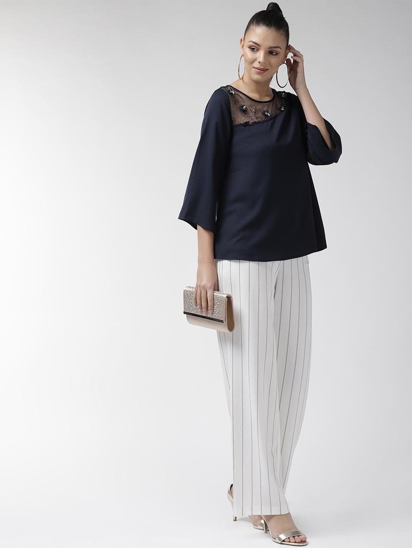 embellished detail round neck top - 16713939 - Zoom Image - 4