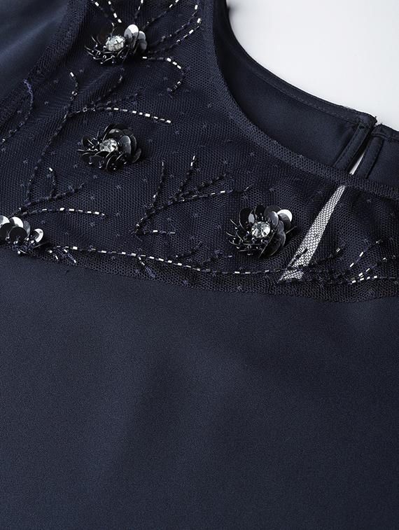 embellished detail round neck top - 16713939 - Zoom Image - 5
