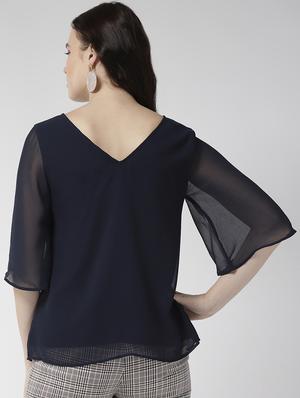 embellished detail v neck top - 16713940 - Standard Image - 3