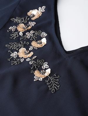embellished detail v neck top - 16713940 - Standard Image - 5