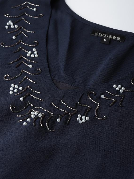 embellished detail v-neck top - 16713945 - Zoom Image - 6