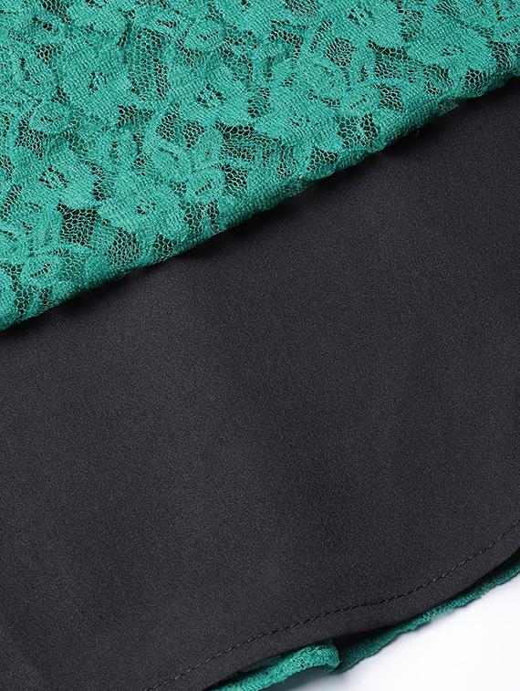 lace detail round neck top - 16713946 - Zoom Image - 6