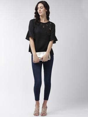 embellished detail bell sleeved top - 16713947 - Standard Image - 4