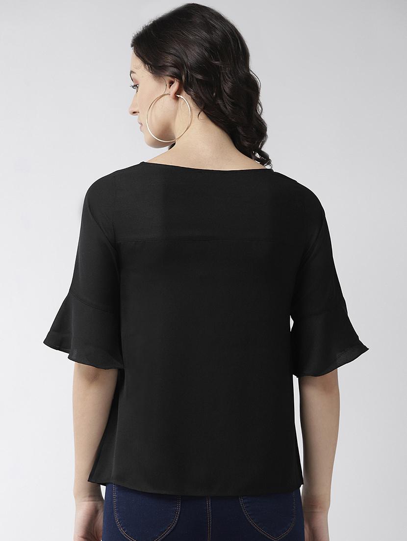 embellished detail bell sleeved top - 16713947 - Zoom Image - 3