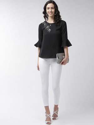 embellished detail bell sleeved top - 16713951 - Standard Image - 4