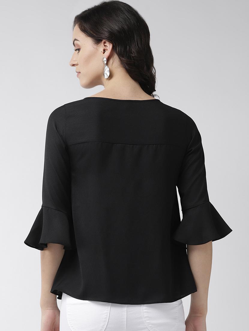 embellished detail bell sleeved top - 16713951 - Zoom Image - 3