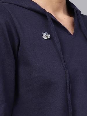 hooded neck cropped sweatshirt - 16713959 - Standard Image - 5