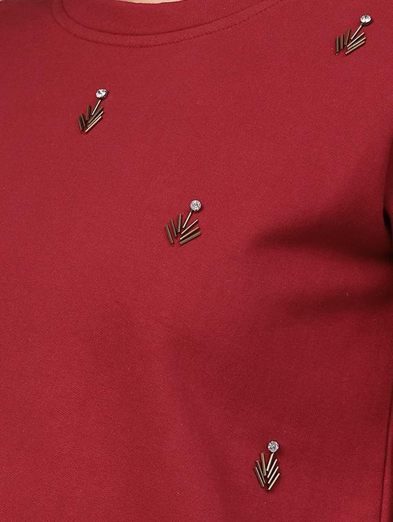 round neck embellished sweatshirt - 16713960 - Zoom Image - 5