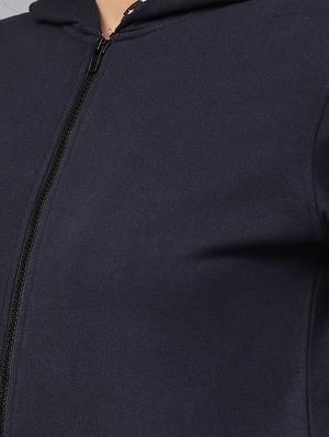 hooded neck solid jacket - 16713962 - Standard Image - 5