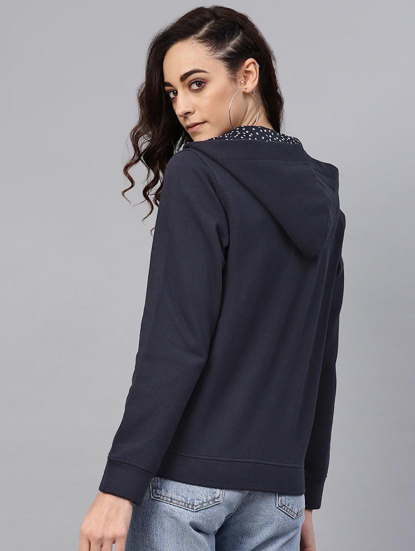 hooded neck solid jacket - 16713962 - Zoom Image - 3