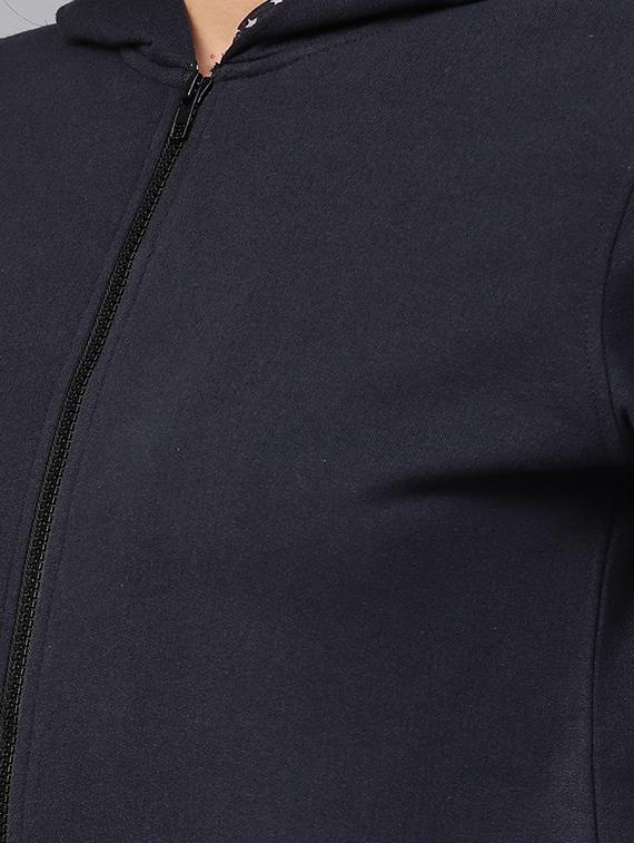 hooded neck solid jacket - 16713962 - Zoom Image - 5