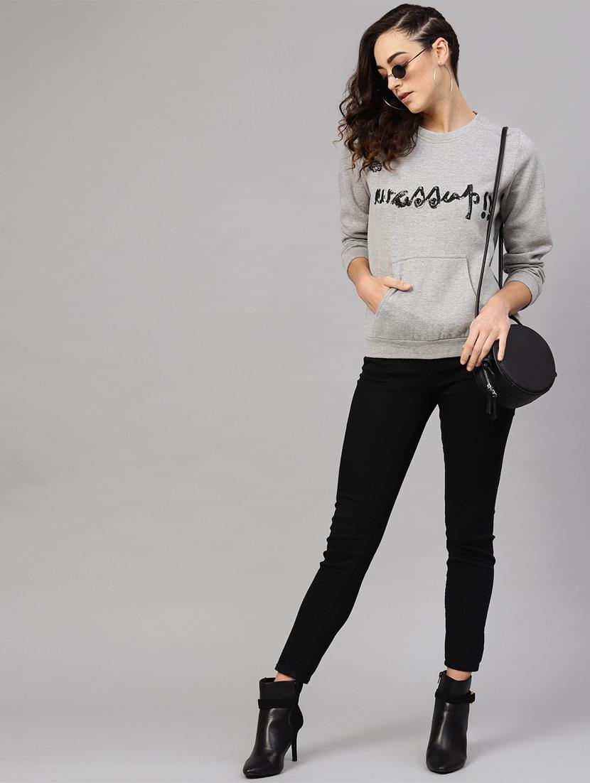 round neck embellished sweatshirt - 16713963 - Zoom Image - 4