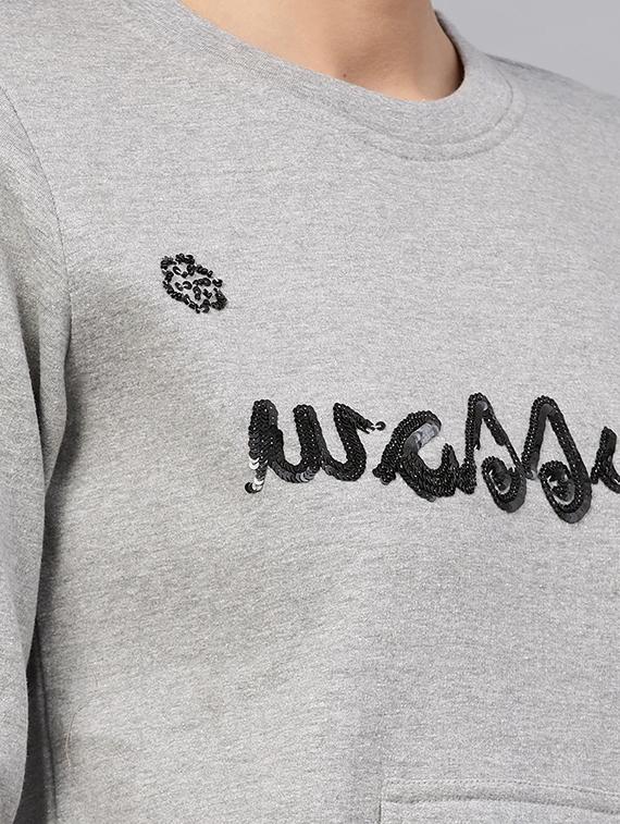 round neck embellished sweatshirt - 16713963 - Zoom Image - 5