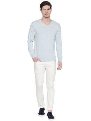 light blue solid pullover - 16713987 - Standard Image - 4