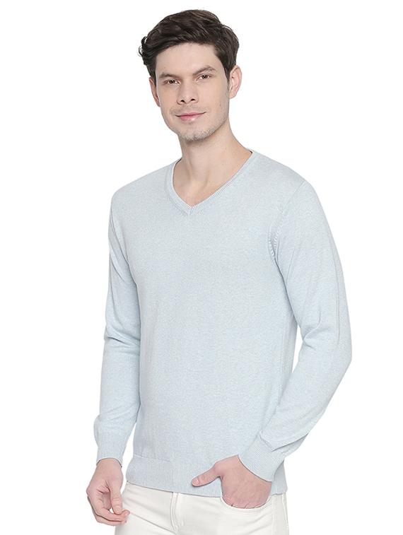 light blue solid pullover - 16713987 - Zoom Image - 2