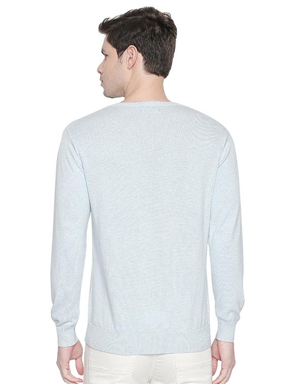 light blue solid pullover - 16713987 - Zoom Image - 3