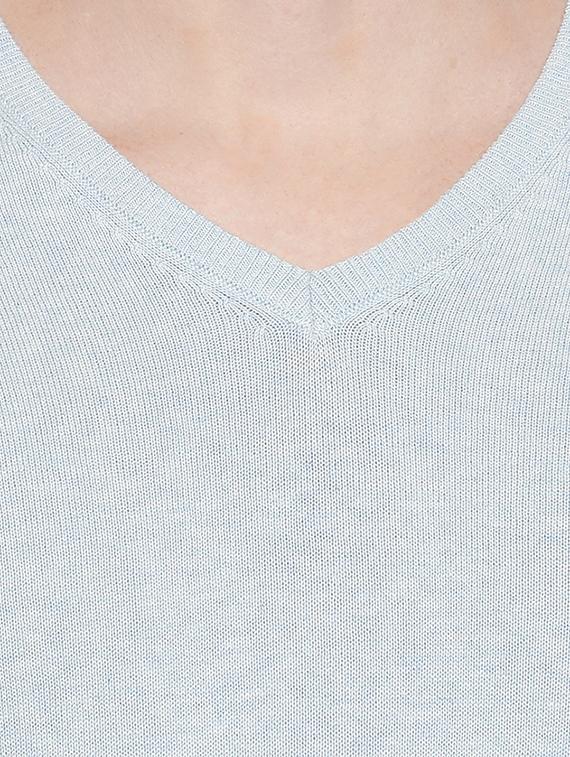 light blue solid pullover - 16713987 - Zoom Image - 5