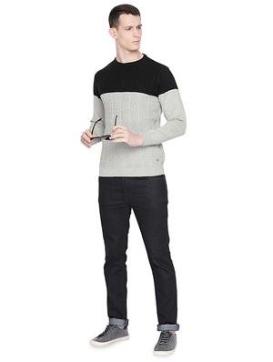 grey color block pullover - 16713990 - Standard Image - 4