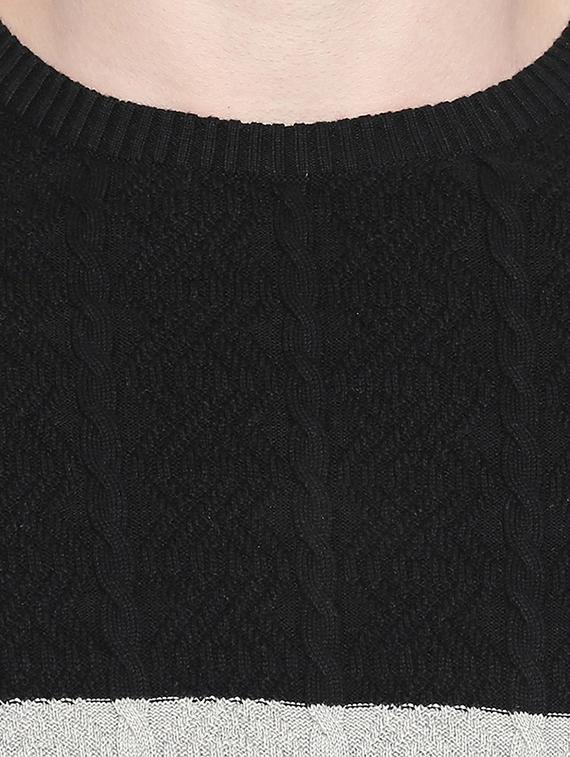 grey color block pullover - 16713990 - Zoom Image - 5
