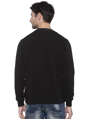 black chest print sweatshirt - 16713993 - Standard Image - 3