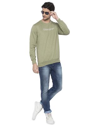 green chest print sweatshirt - 16713995 - Standard Image - 4