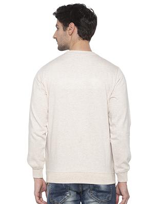 beige chest print sweatshirt - 16713996 - Standard Image - 3
