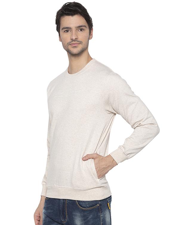 beige chest print sweatshirt - 16713996 - Zoom Image - 2