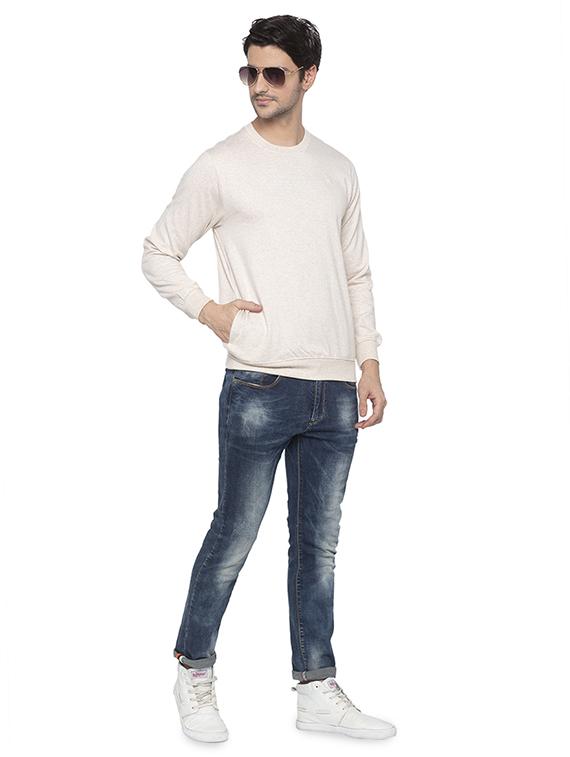 beige chest print sweatshirt - 16713996 - Zoom Image - 4