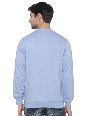 light blue chest print sweatshirt - 16713997 - Standard Image - 3