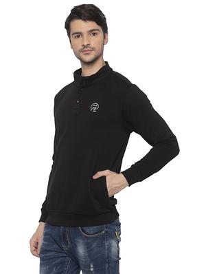 black solid sweatshirt - 16714009 - Standard Image - 2
