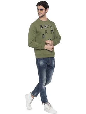 green chest print sweatshirt - 16714016 - Standard Image - 4