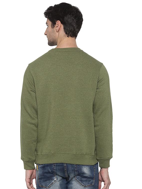 green chest print sweatshirt - 16714016 - Zoom Image - 3