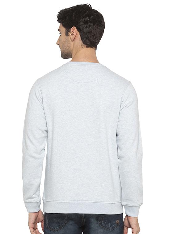 light blue chest print sweatshirt - 16714017 - Zoom Image - 3