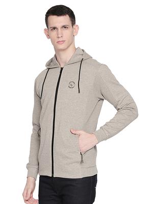 beige solid sweatshirt - 16714019 - Standard Image - 2