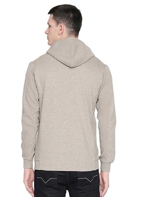 beige solid sweatshirt - 16714019 - Standard Image - 3